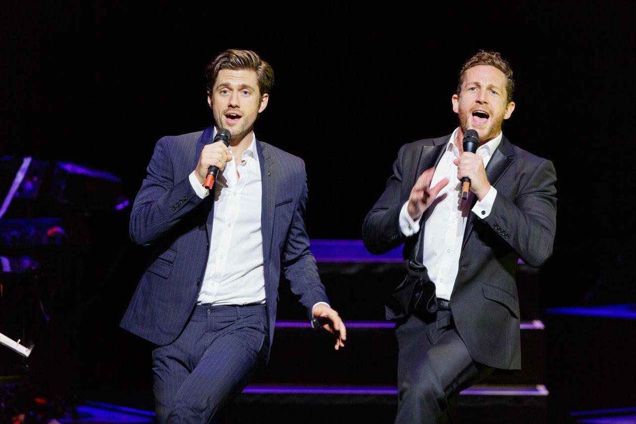 Aaron Tveit and David Harris